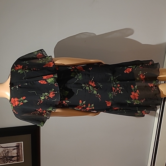 Hell Bunny Vixen Lily inspired sheer crepe dress size L - Picture 8 of 10